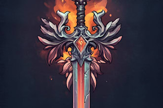 design fantasy game logo and branding