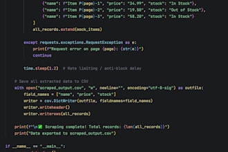 fix python code, debug errors and optimize your script