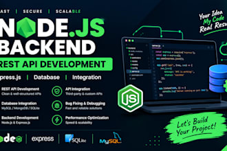 develop a node js rest API and backend
