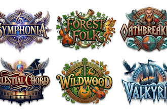 create symphonic metal folk metal and viking metal logo