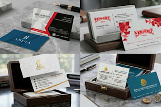 design modern minimalist business cards and brand identity