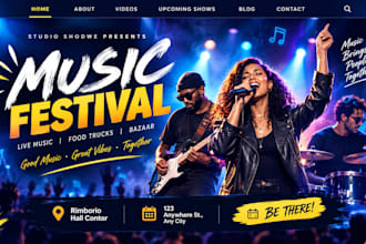 build a music school website for artist, producer, dj, band or record labels