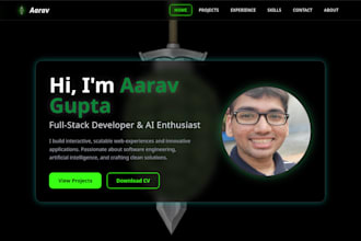 create the frontend of your portfolio