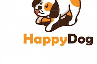 design goofy looking dog logo