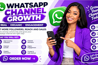 scale your whatsapp channel and community with targeted organic promotion