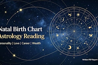do detailed natal astrology birth chart reading for life