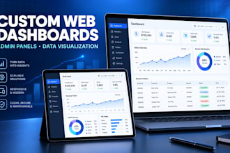 build a custom interactive web dashboard and admin panel