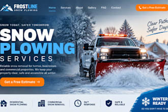 design squarespace snow plowing website winter maintenance snow removal contract