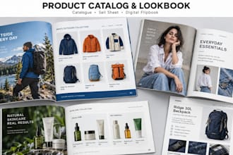 design product catalog lookbook catalogue sell sheet flipbook digital lookbook