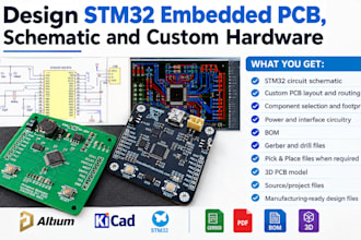 design stm32 embedded pcb schematic and custom hardware