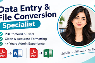 do PDF to excel, PDF to word and document file conversion