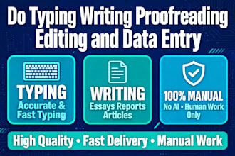do typing writing proofreading editing and data entry