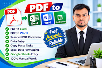 convert PDF to excel, word, and google sheets accurately