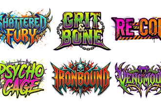 design heavy metal groove metal and nu metal band logo