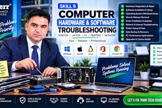 troubleshoot , fix windows PC hardware and software problems