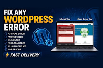 clean your hacked website of malware and fix broken errors