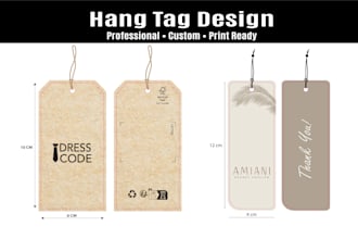 design professional custom hang tag, clothing tag and product tag