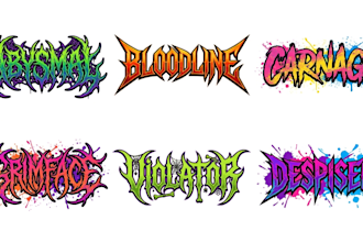 create deathcore, hardcore, grindcore metal band logo