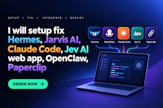 setup fix hermes jarvis ai claude code jev ai web application openclaw paperclip