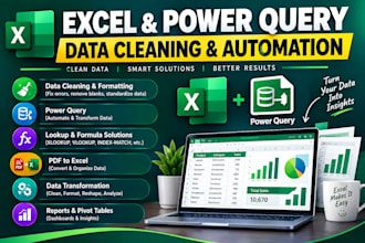 do excel data cleaning and power query automation