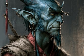 draw fantasy creature, monster and dnd character design
