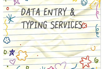 do professional data entry, typing
