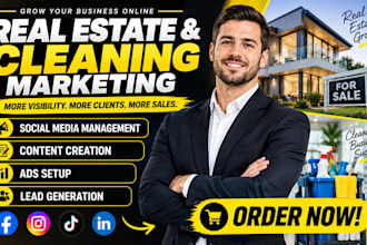 do real estate cleaning service commercial residential social media marketing