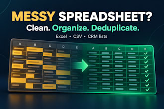 clean and deduplicate excel or CSV files for your CRM