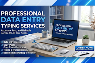 do expert data entry and typing work for you