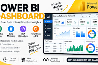 create an interactive power bi dashboard and report