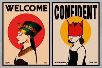 best retro vintage poster design, retro flyer, album cover