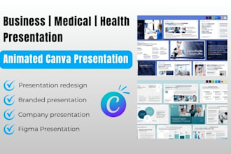 design business, medical, health presentation, animated canva presentation