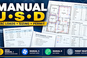provide manual j s d calculations for hvac permit approval