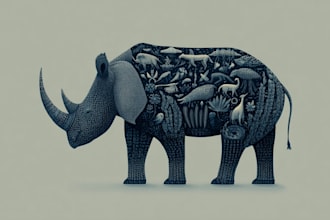 draw animals cartoon illustration