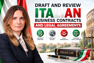 draft and review italian business contracts and legal agreements