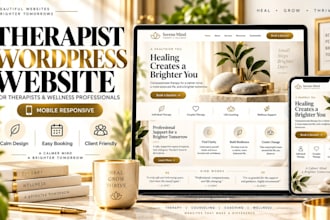 design a wordpress website for therapists and wellness