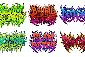 design brutal death metal, slam metal, and deathcore logo