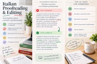 proofread and edit italian texts professionally