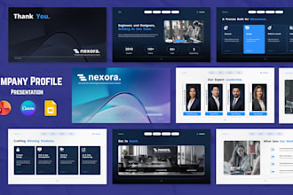 design a professional company profile presentation