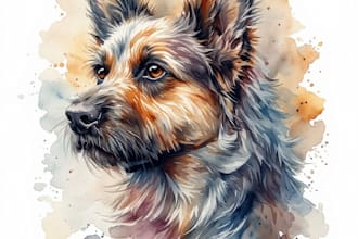 draw custom pet portrait in line art vector illustration