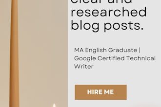 write blog posts and articles