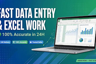 do fast data entry, excel work, pdf to word and typing work in 24 hours