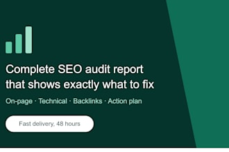 do technical SEO audit and competitor analysis with action plan