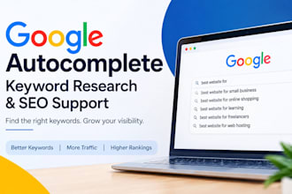 google autocomplete, keyword research and SEO optimization