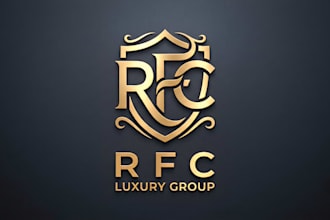 design 3 luxury 3d gold logo for clothing