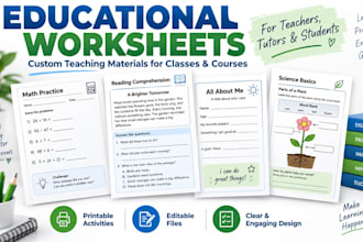 create educational worksheets and teaching materials