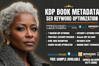 do amazon kdp book metadata optimization, kdp keywords, and category research