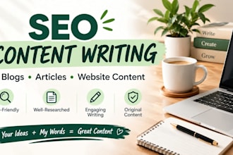 write engaging and SEO friendly content for your website