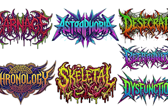 design death metal, technical death metal and brutal logo