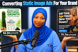 static ad design high converting static image ads design, shopify product design